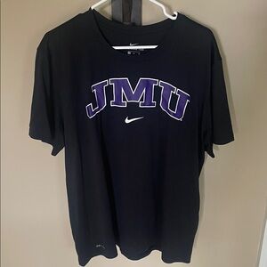 Nike Men's Black and Purple JMU Tee